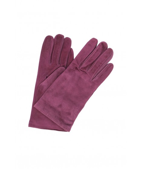 Suede Nappa leather gloves lined Cashmere Bordeaux Sermoneta