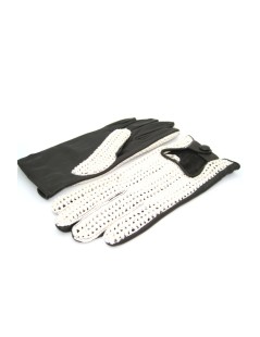Autofahrer handschuhe aus Nappaleder und Seil   Dunkel Braun