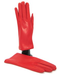 Красные перчатки наппа с кашемировой подкладкой