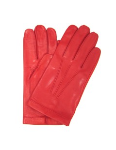 Nappaleder handschuhe  Seide gefütterter   Rot