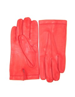 Nappaleder handschuhe  Seide gefütterter   Rot