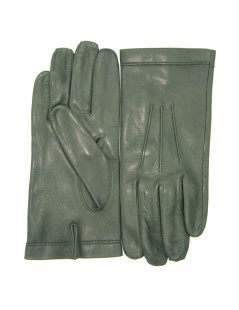 Темно-зеленая перчатка наппа с шелковой подкладкой