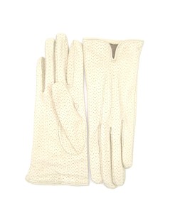 Nappa leather gloves cashmere lined   Cream