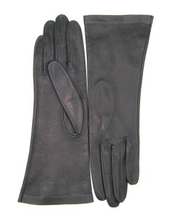Перчатки Nappa 4bt на шелковой подкладке темно-синего цвета