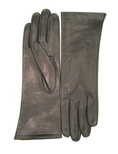 Nappa leather gloves 4bt Silk lined    Dark Brown