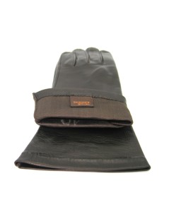 Перчатка Nappa 4bt на подкладке из темно-коричневого шелка