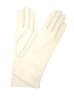 Nappa leather gloves 4bt  Silk lined  Cream