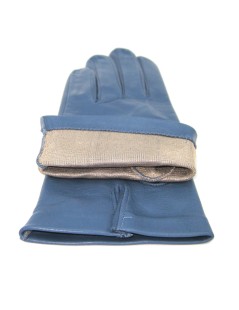 Nappa leather gloves Silk lined   Denim