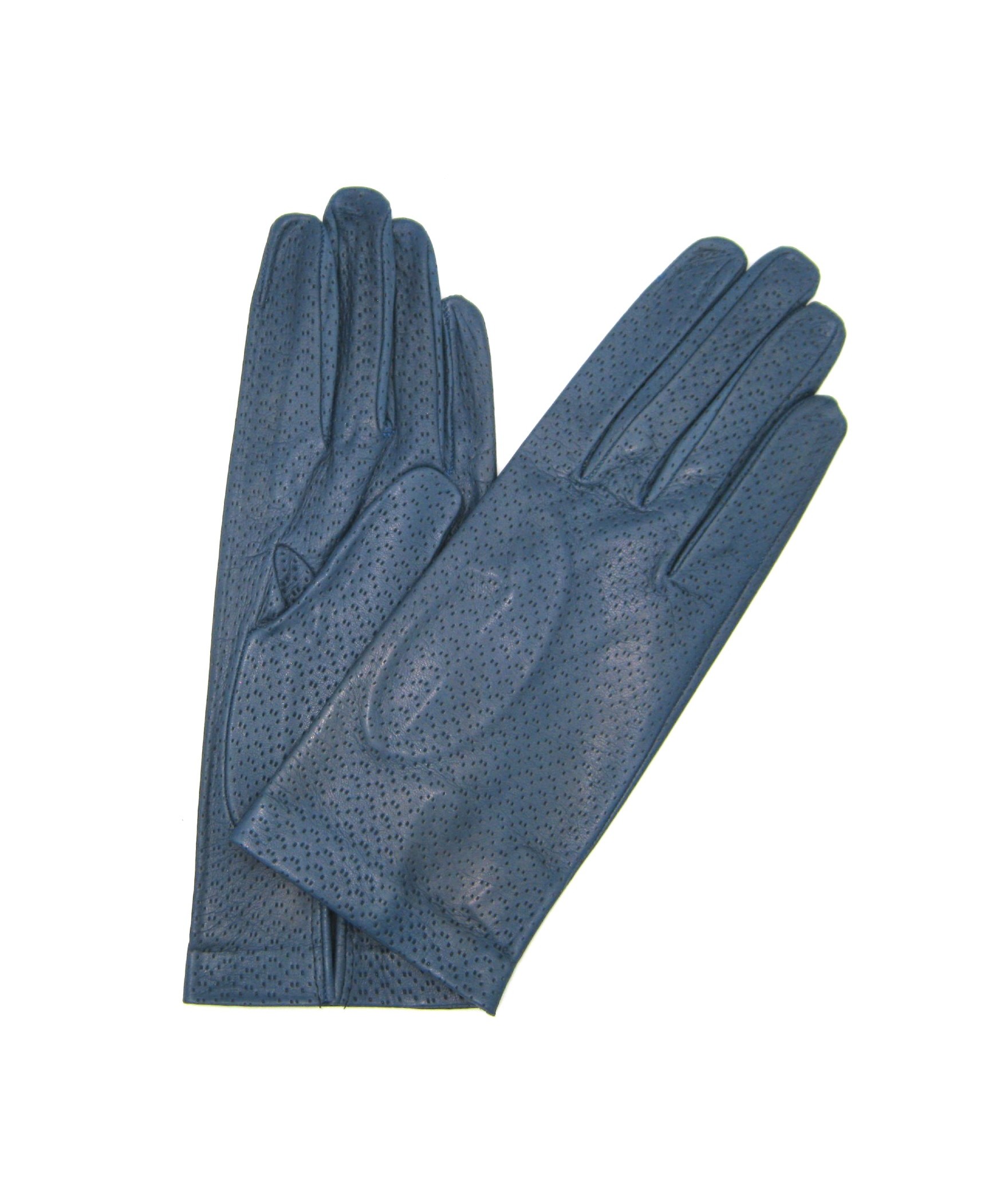 Nappa leather gloves unlined   Dark Denim