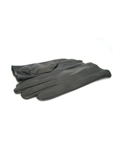 Nappaleder handschuhe Touch Screen mit knopf gefüttert Kaschmir  Schwarz/Schwarz