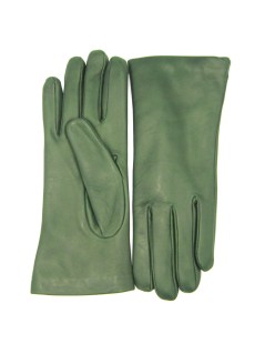 Зеленые перчатки Lapin на подкладке из кожи наппа