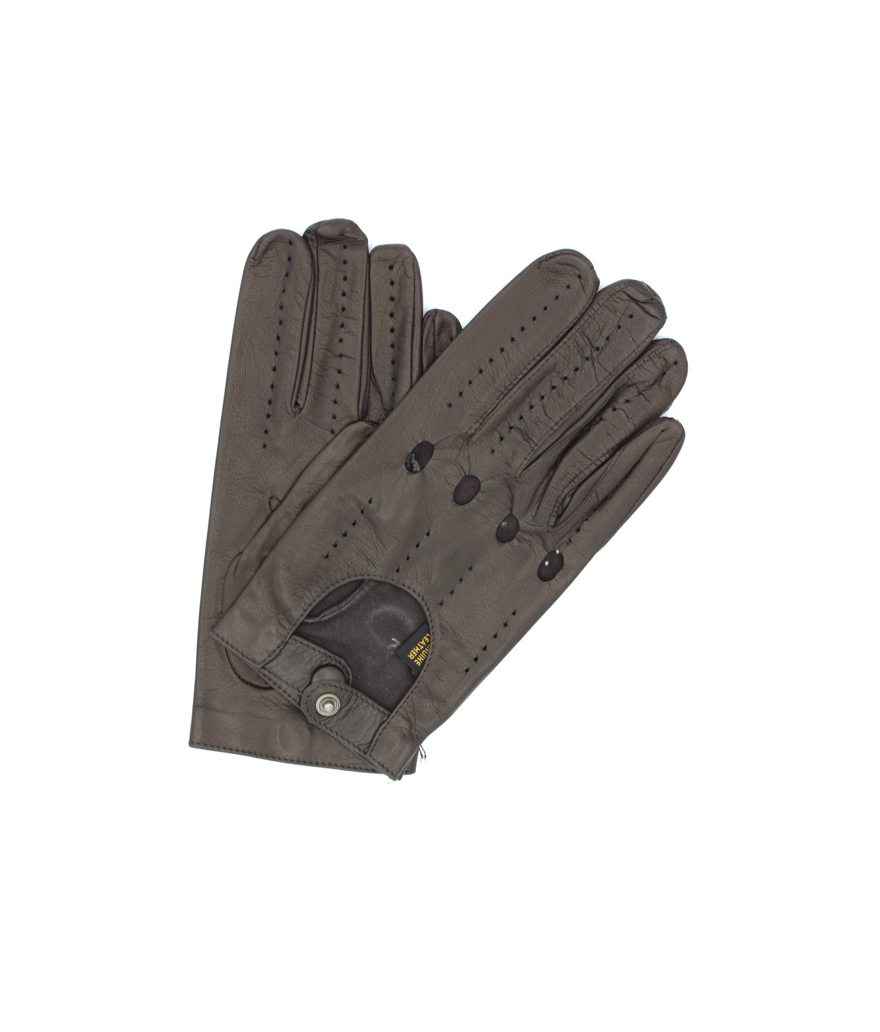 мужчина Driver Driving gloves in Nappa leather Dark Brown