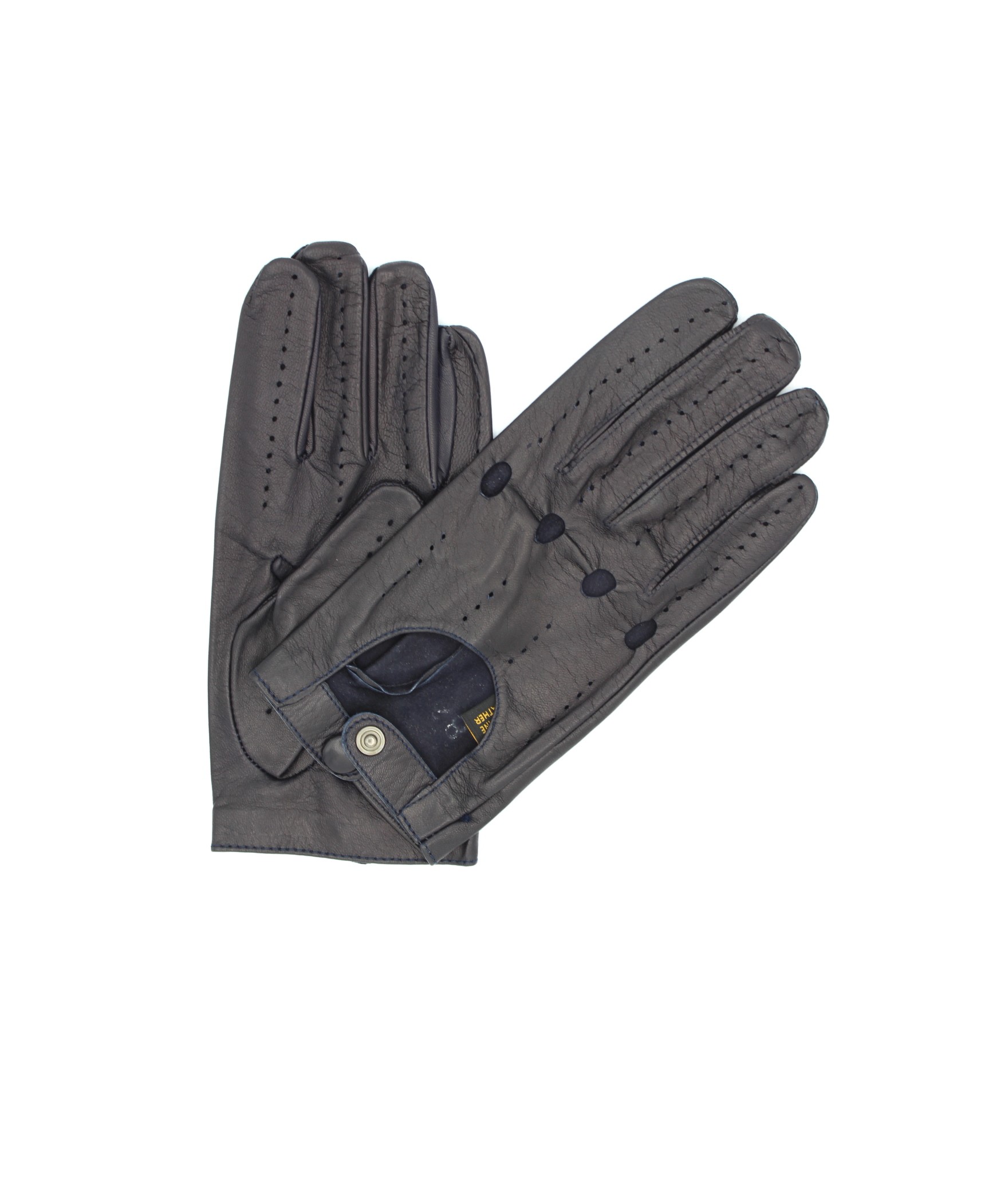 Uomo Driver Driving gloves in Nappa leather Navy Sermoneta