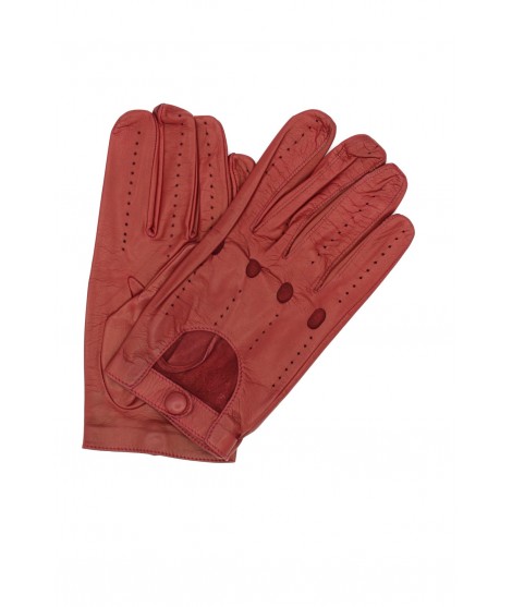 мужчина Driver Driving gloves in Nappa leather Dark Red