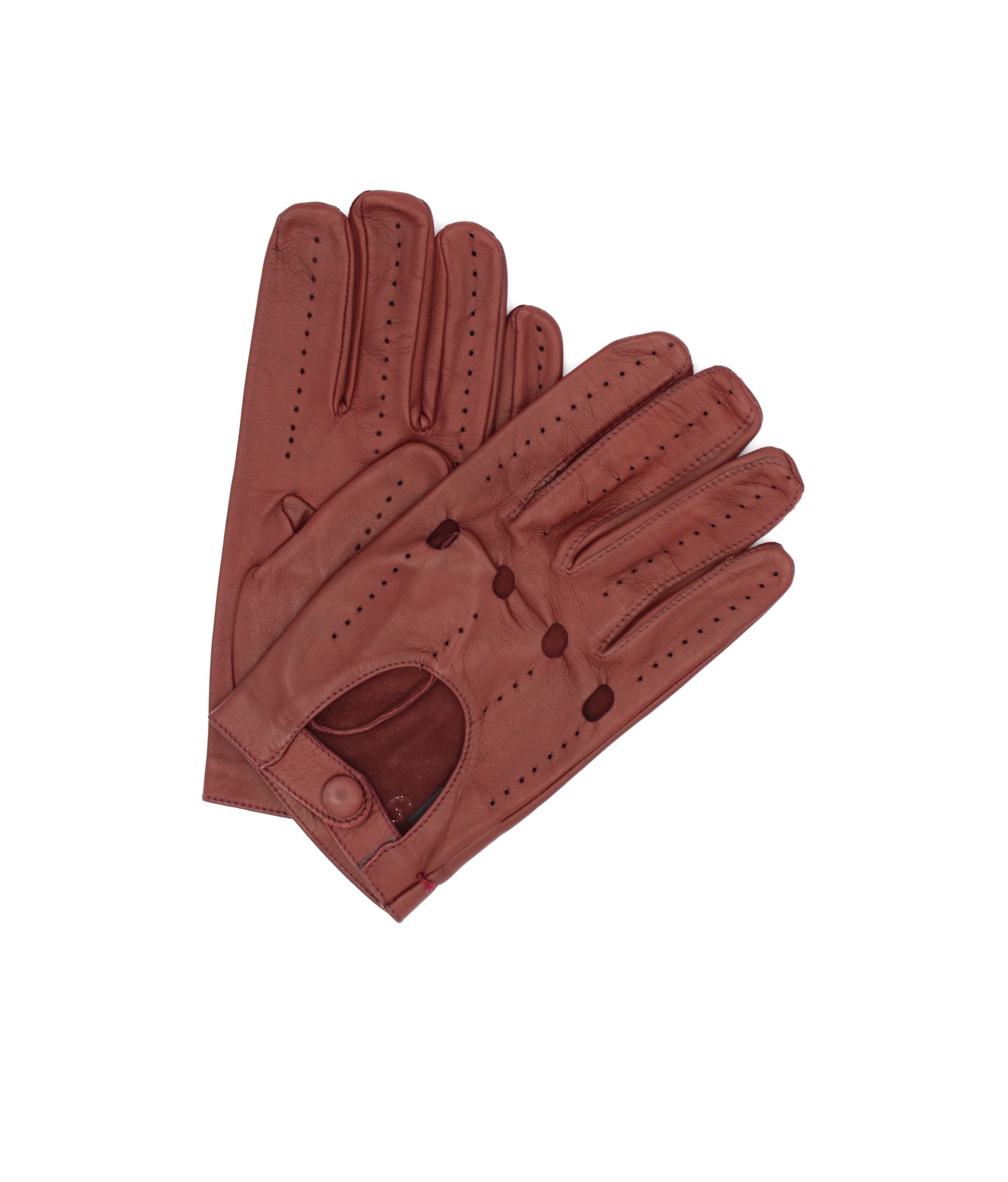 Uomo Driver Driving gloves in Nappa leather Bordeaux Sermoneta