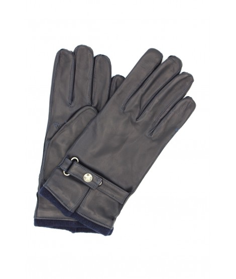 мужчина Fashion Nappa leather gloves cashmere lined with strap