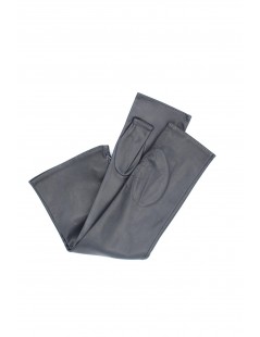 Woman Fashion Half Mitten in Nappa leather 10bt silk lined Grey