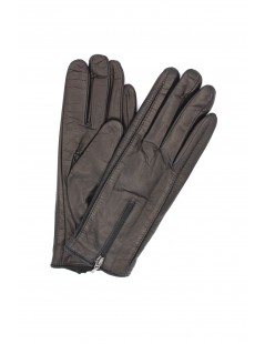 женщина Fashion Nappa leather gloves cashmere lined with Zip