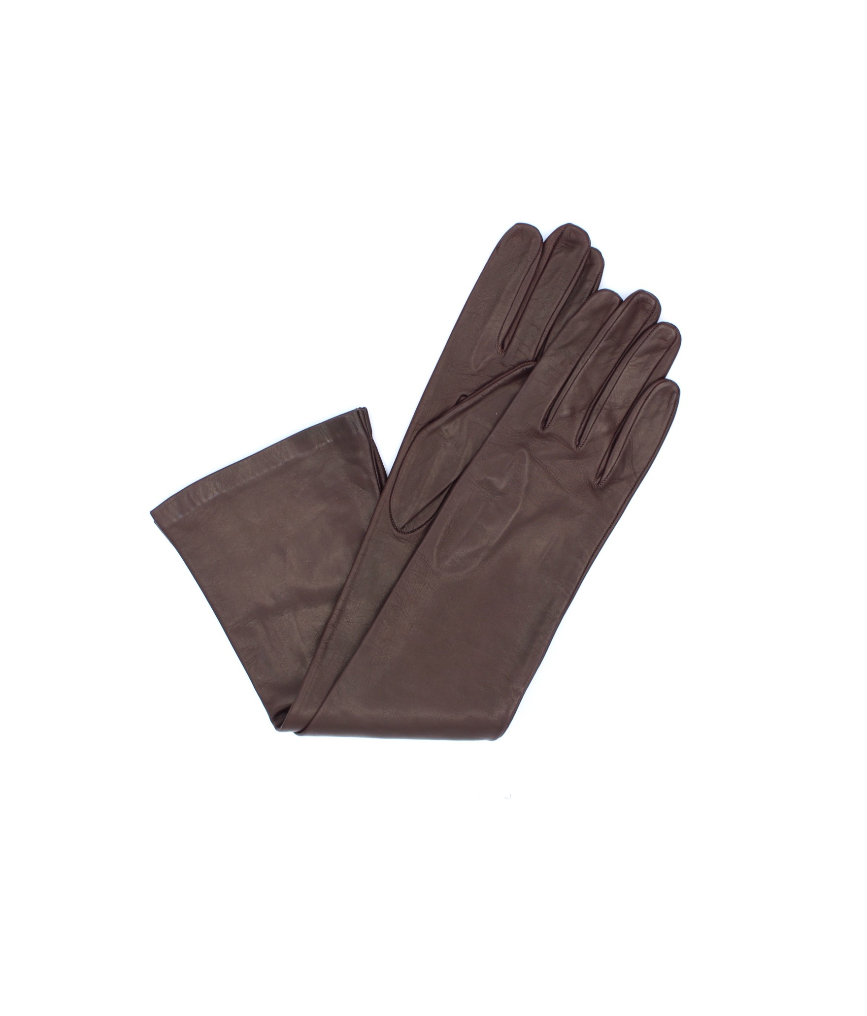 женщина Fashion Nappa leather gloves 10bt silk lined Bordeaux