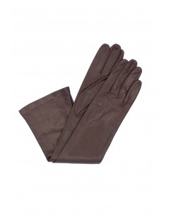 Woman Fashion Nappa leather gloves 10bt silk lined Bordeaux