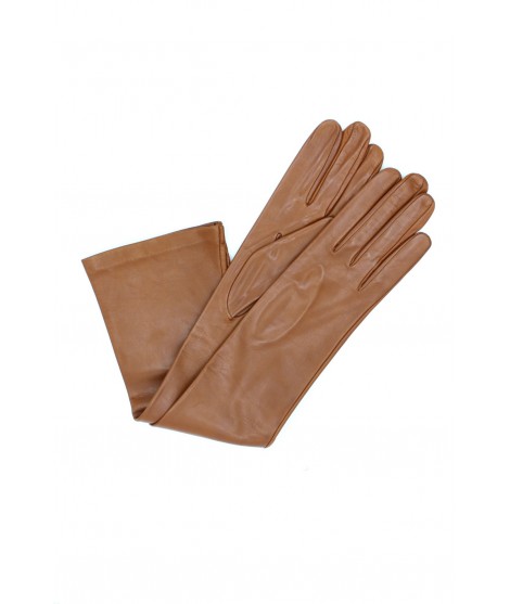 женщина Fashion Nappa leather gloves 10bt silk lined Tan