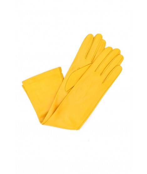 женщина Fashion Nappa leather gloves 10bt silk lined Ocra