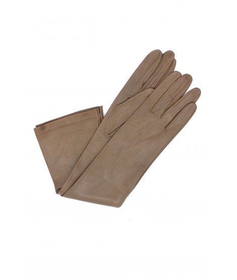 женщина Fashion Nappa leather gloves 10bt silk lined Mud