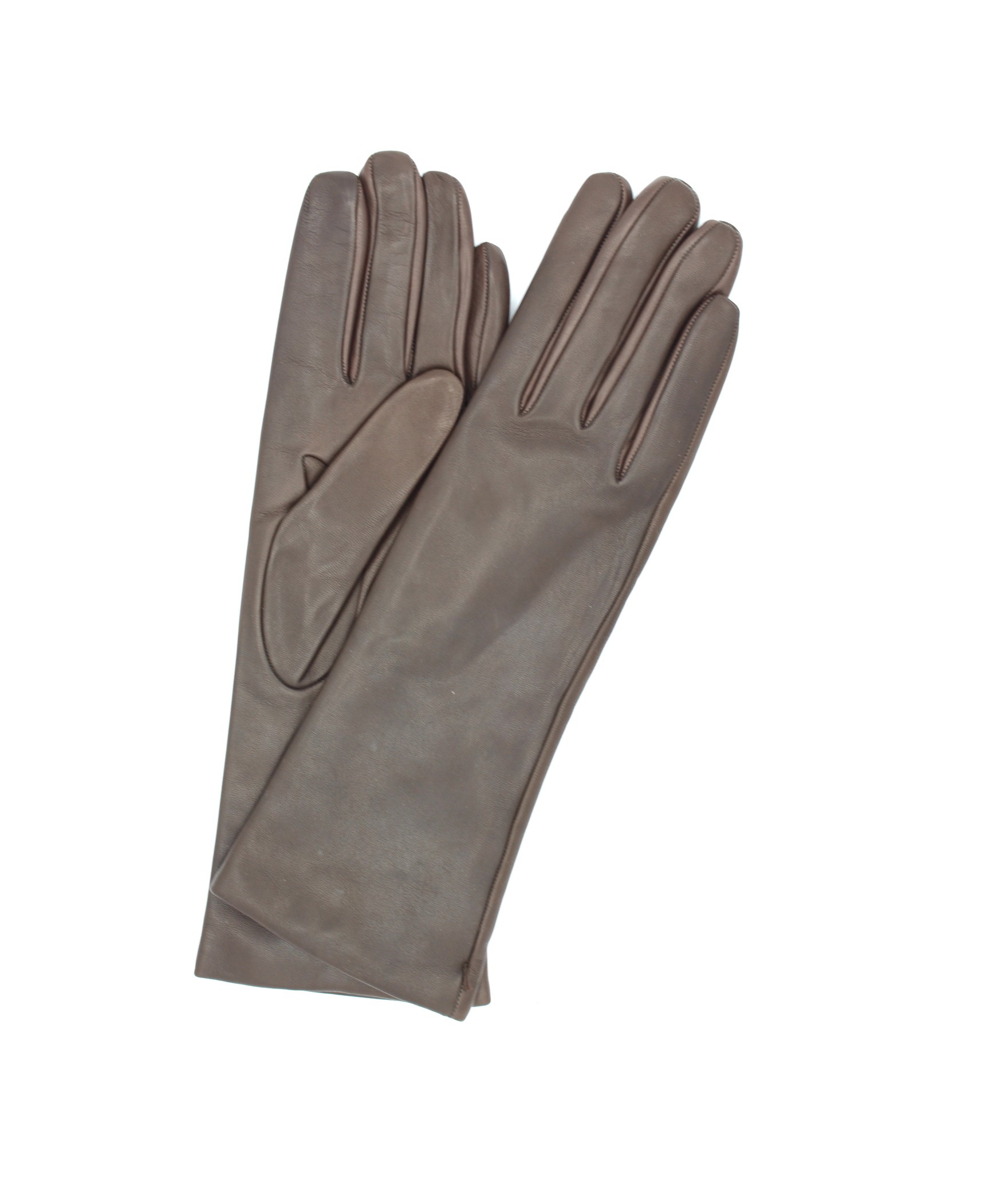 Woman Classic Nappa leather gloves 4bt cashmere lined Dark