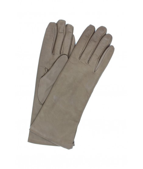 женщина Classic Nappa leather gloves 4bt cashmere lined Mud