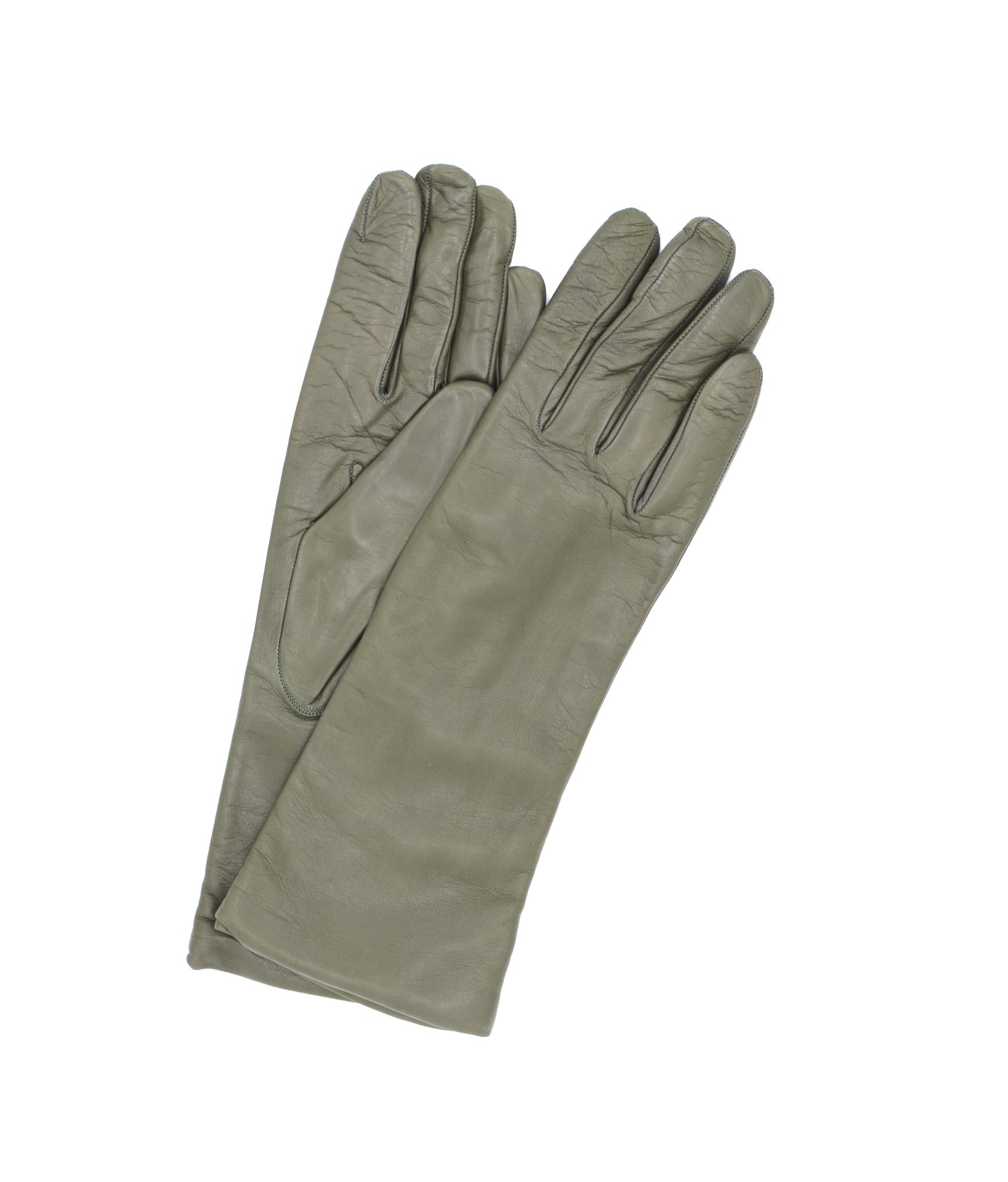Woman Classic Nappa leather gloves 4bt cashmere lined Military