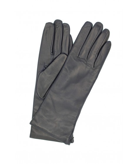 женщина Classic Nappa leather gloves 4bt cashmere lined Navy