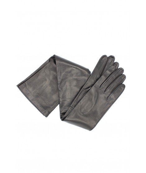 женщина Fashion Nappa leather gloves 16bt silk lined Black