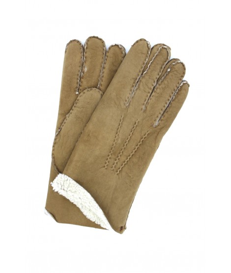 Uomo Artik Sheepskin gloves with hand stitching Beige/Taupe