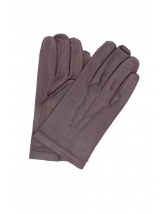 мужчина Classic Nappa leather gloves Silk lined Bordeaux