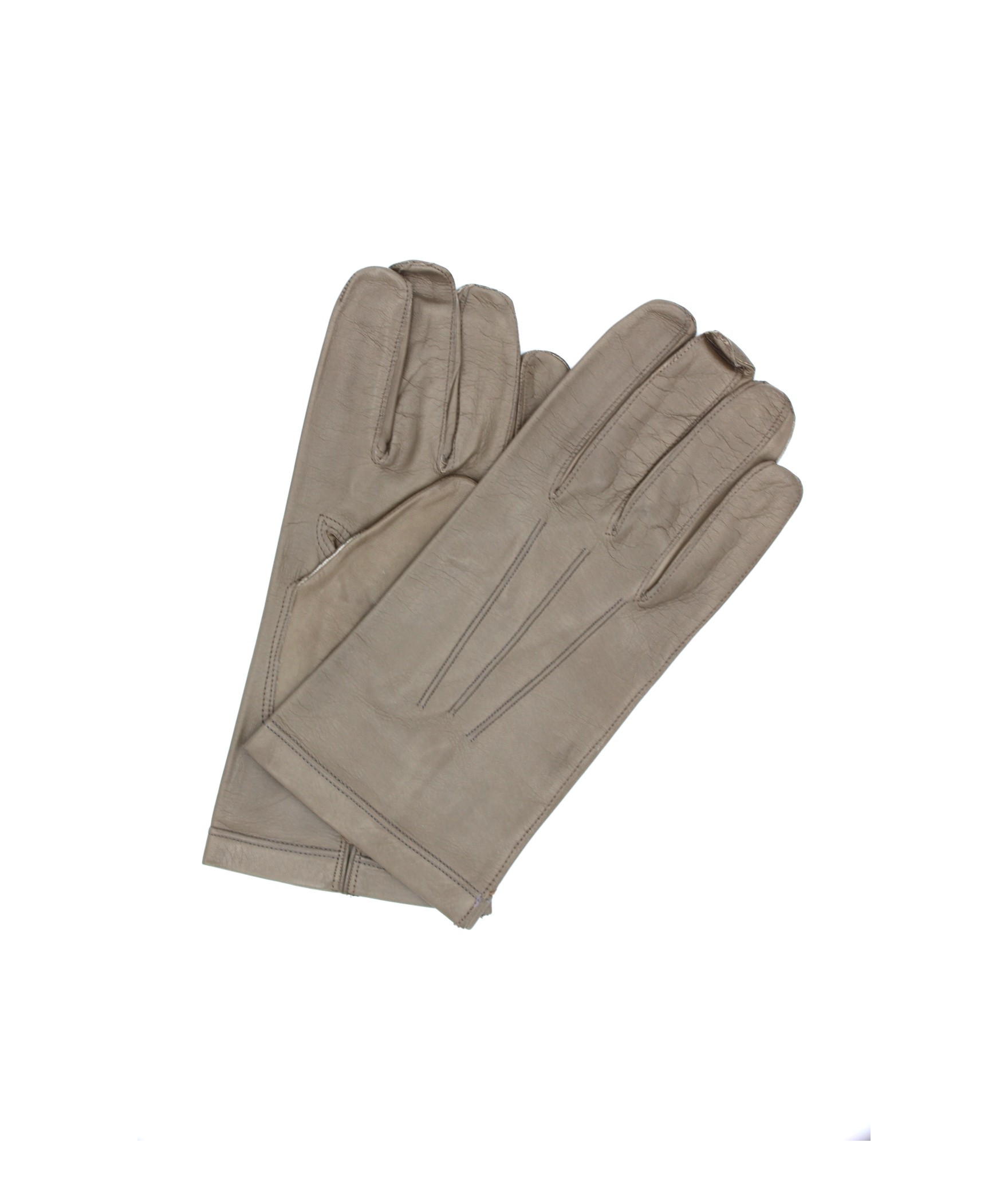 Uomo Classic Nappa leather gloves Silk lined Mud Sermoneta