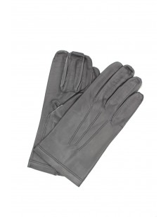Uomo Classic Nappaleder handschuhe Seide gefütterter Grau
