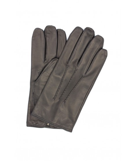 Uomo Classic Nappa leather gloves cashmere lined Black