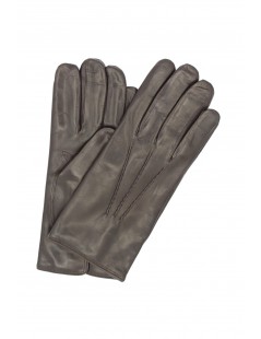 Uomo Classic Nappa leather gloves cashmere lined Dark Brown