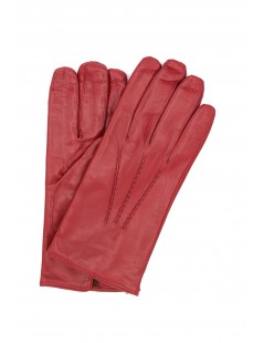 Uomo Classic Nappa leather gloves cashmere lined Dark Red