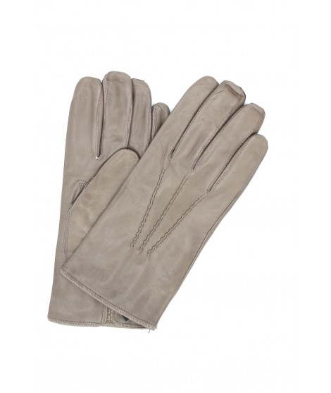 мужчина Classic Nappa leather gloves cashmere lined Mud