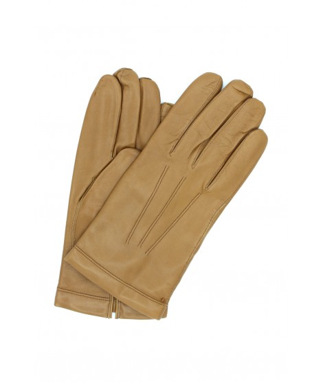мужчина Classic Nappa leather gloves cashmere lined Camel