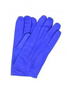 мужчина Classic Nappa leather gloves cashmere lined Blu/Royal