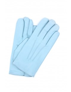 мужчина Classic Nappa leather gloves cashmere lined Sky Blue