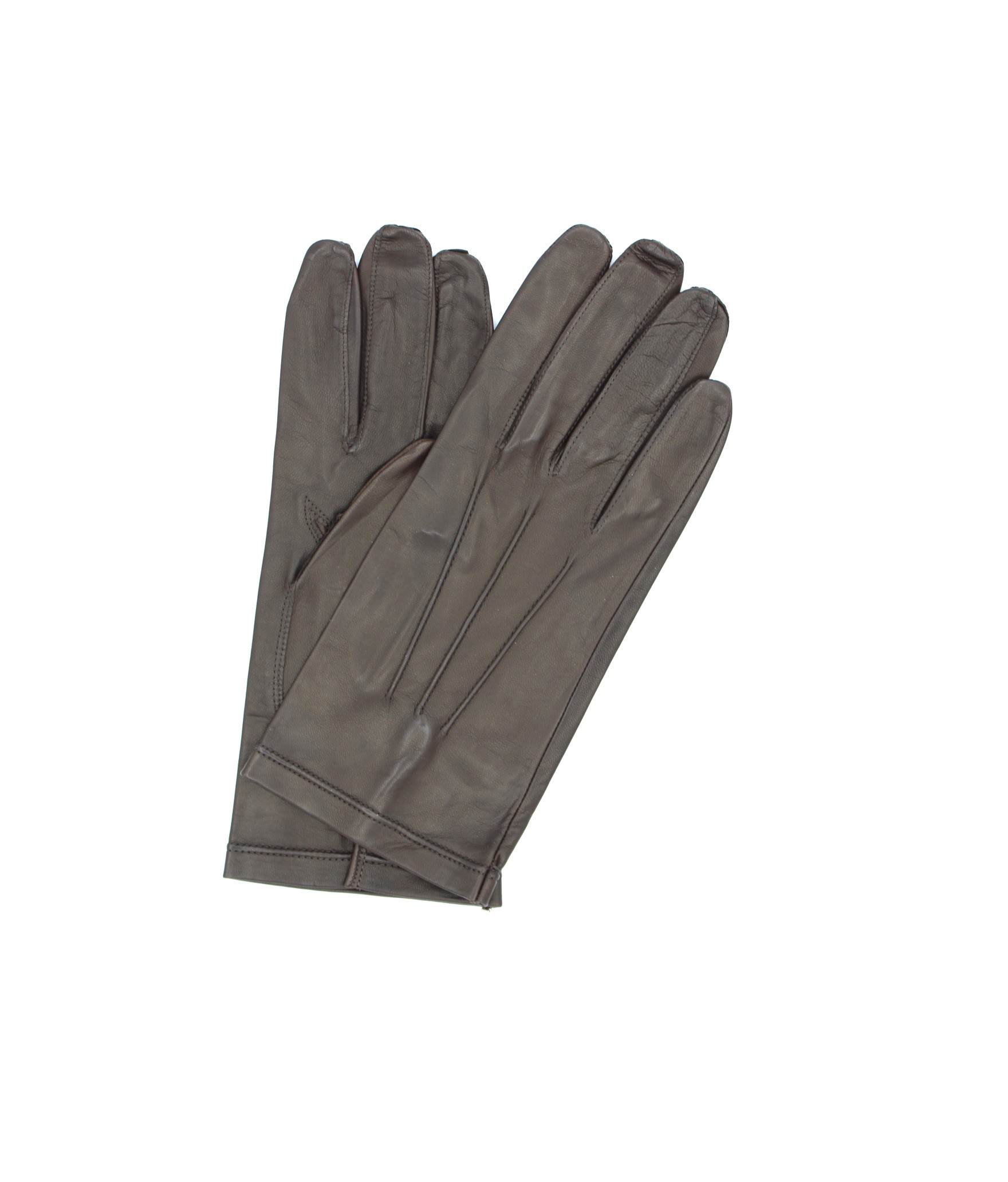 Uomo Classic Nappa leather gloves unlined Dark Brown Sermoneta