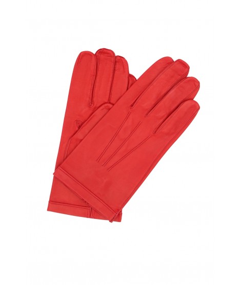 Uomo Classic Nappa leather gloves unlined Red Sermoneta Gloves 