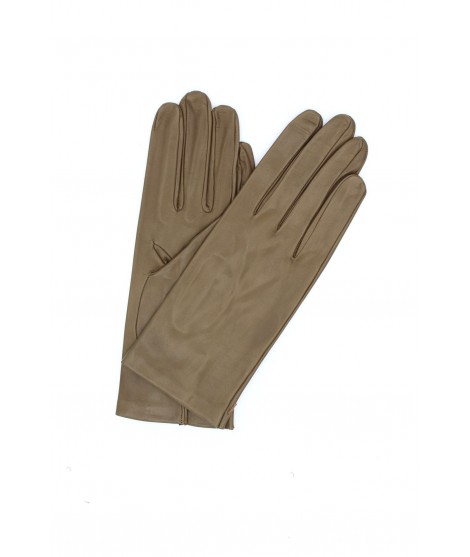 Nappa leather gloves 2bt unlined Taupe Sermoneta Gloves Leather
