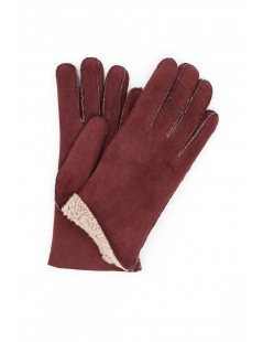 Woman Artik Sheepskin gloves with hand stitching Bordeaux