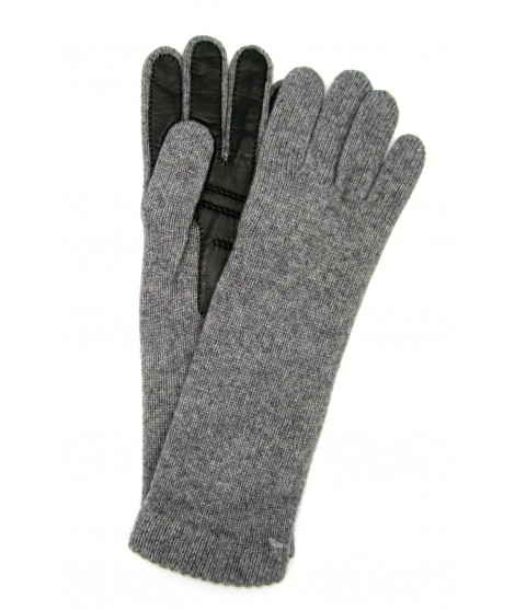 Damen Casual 100% Kaschmir Handschuhe 4BT mit Nappaleder