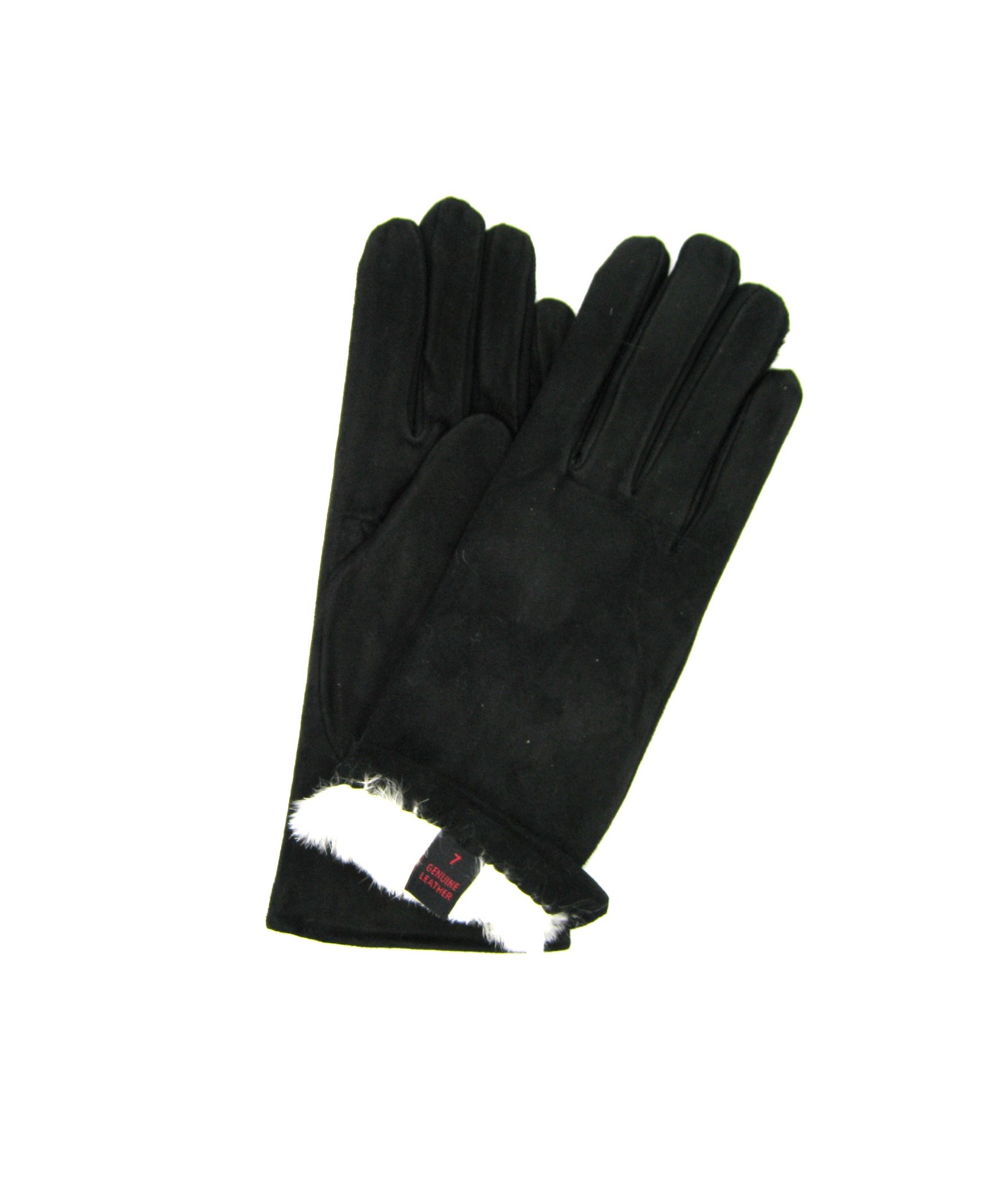 Woman Artik Suede Nappa leather gloves 2bt Rabbit fur lined