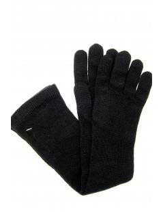 Damen Casual 100% Kaschmir Handschuhe 10bt Schwarz Sermoneta